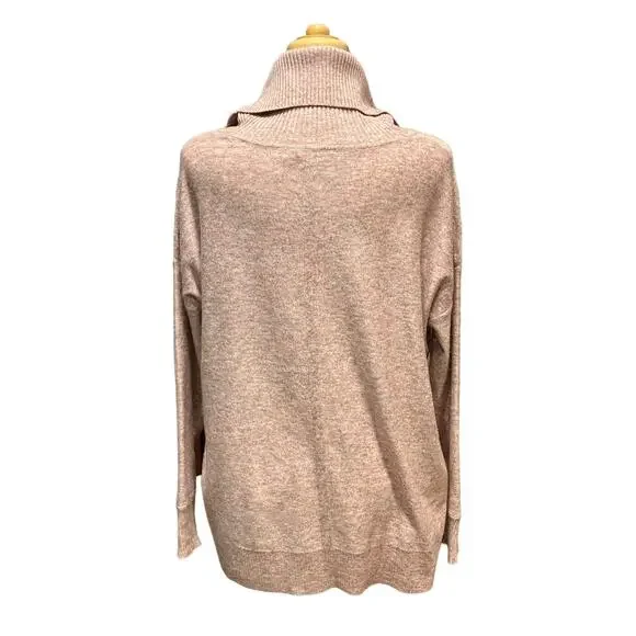 Sundance Sweater Sz M Gracie Isle Cowl Neck Pink Oversized Cozy Cottagecore - Picture 3 of 9